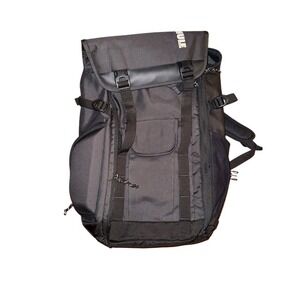 Thule Rolltop Laptop Travel Backpack Daypack Black Dual Buckle Padded commuter